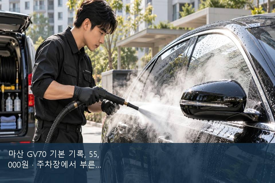 마산 GV70 기본 기록, 55,000원 · 주차장에서 부른 날
